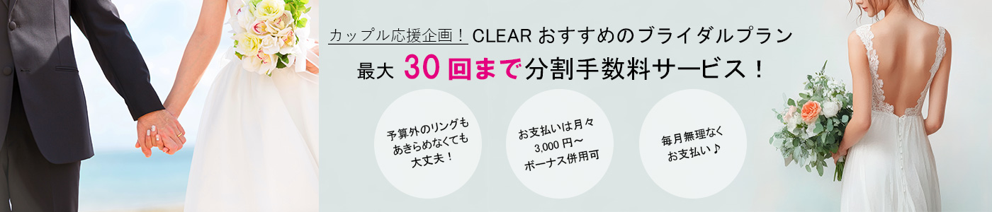 CLEARでは30回まで分割手数料が無料です